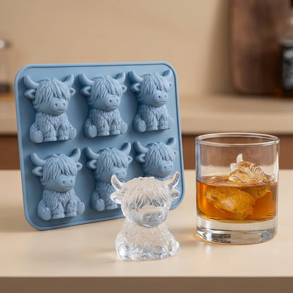 BUY1 GET 1 FREE!!🐮 Mini Highland Cow Ice Cube Mold – Cute 3D Ice for Drinks, Parties & Gifts
