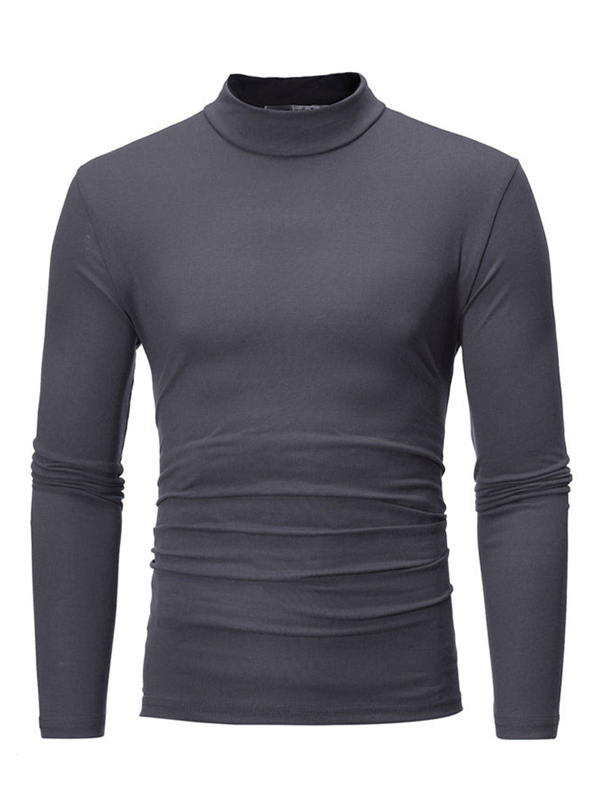 Men's Slim Fit Mock Turtleneck Top – Sleek, Stretchy, Modern Everyday Essential