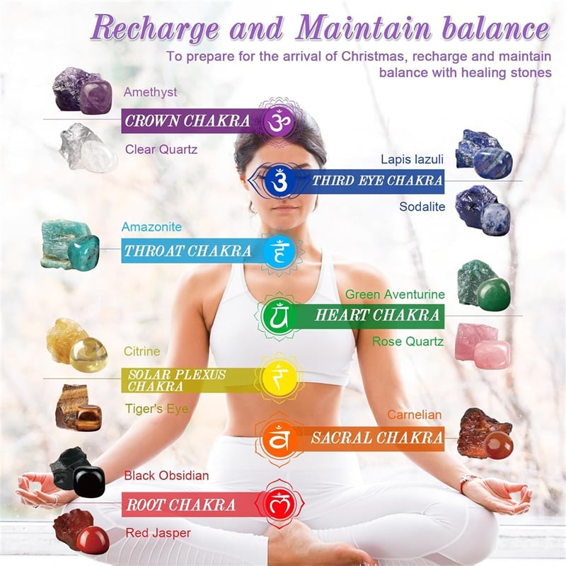 🎁Early Christmas Hot Sale 49% OFF🎅🎄24 Pcs Christmas Calendar Crystals - Natural Stone Crystal Journey