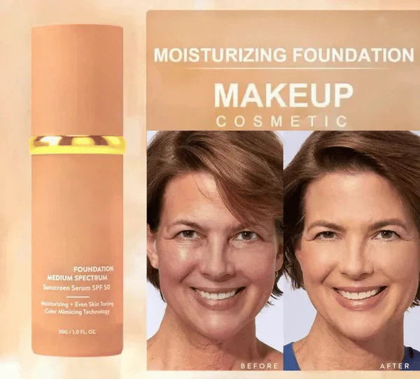 🔥2026 Hot Sale 50% OFF✨⚡ 50K+ SOLD! 🎁4-in-1 Perfecting Foundation – High Coverage, SPF & All-Day Hydration 🤍✨