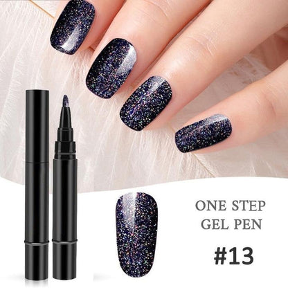 💅🌟 Limited Time Buy 1 Get 1 Free ! ✨One Step Nail Gel Pen🎨Free handheld mini UV nail lamp💡