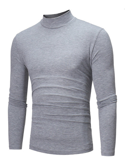 Men's Slim Fit Mock Turtleneck Top – Sleek, Stretchy, Modern Everyday Essential