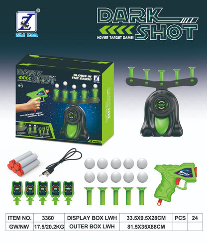 Gift Choice - Glow-in-the-Dark Shooting Target Practice Kids Shooting Toy Gun Set