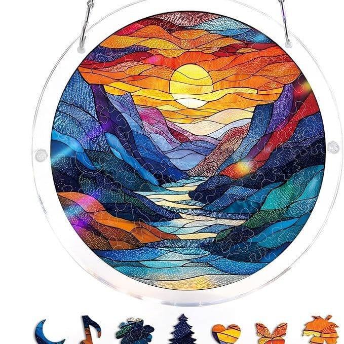 🔥LAST DAY 49% OFF ☀️ 🧩Acrylic 80 Pcs Puzzle✨Suncatcher Hanging Ornament
