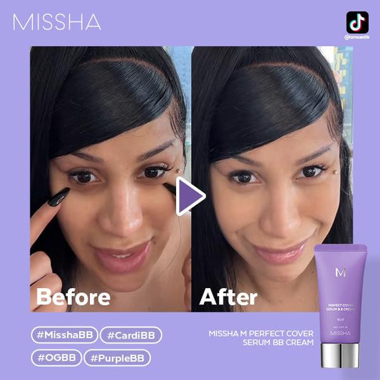 [MISSHA Official] M Perfect Cover Serum BB Cream - Bifida Ferment Lysate Serum-Infused BB Cream