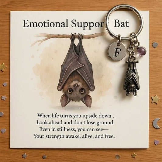 ❤️Buy 1 Get 1 Free🎁🦇Emotional Support Bat Inspirational Keychain