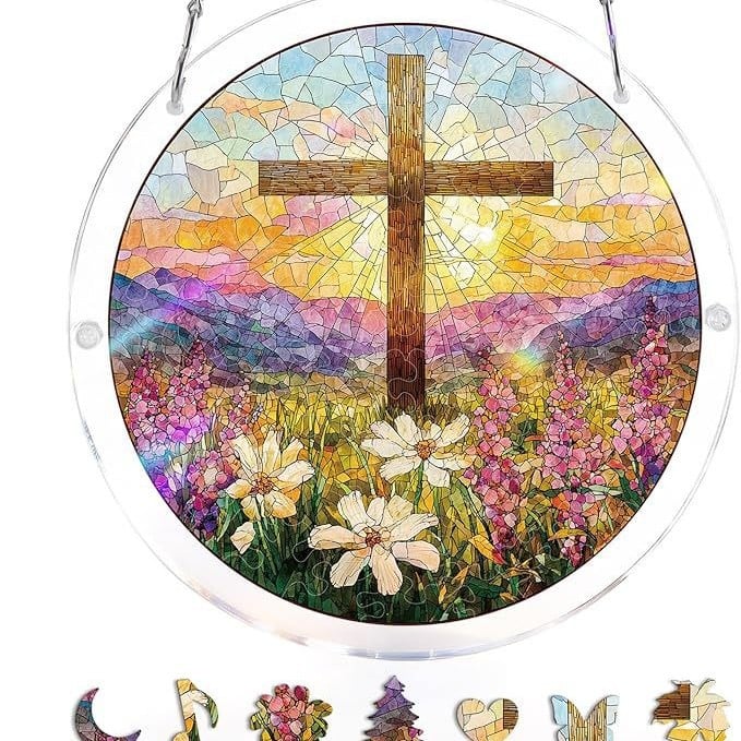 🔥LAST DAY 49% OFF ☀️ 🧩Acrylic 80 Pcs Puzzle✨Suncatcher Hanging Ornament