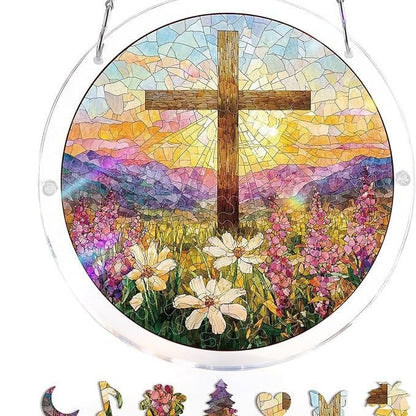 🔥LAST DAY 49% OFF ☀️ 🧩Acrylic 80 Pcs Puzzle✨Suncatcher Hanging Ornament