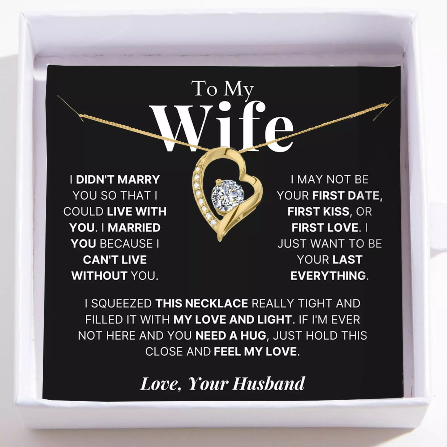 To My Love– Love Heart Necklace – Your Last Everything