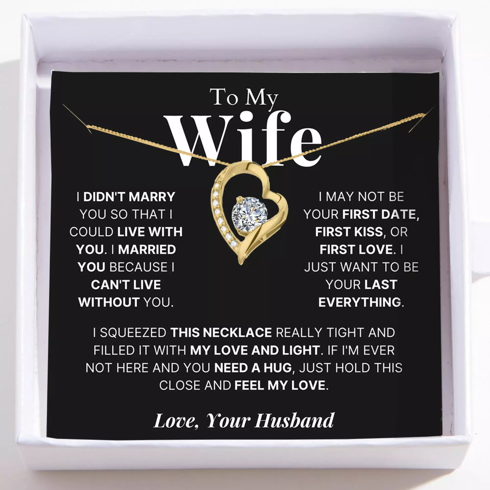 To My Love– Love Heart Necklace – Your Last Everything