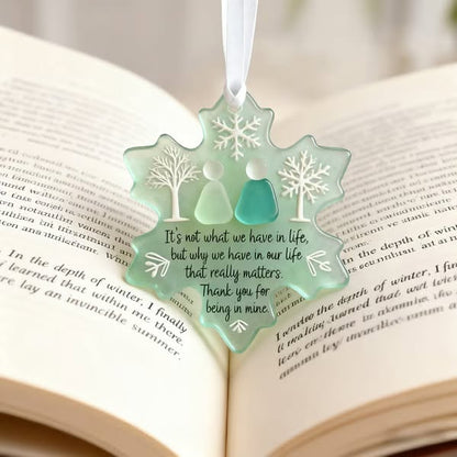 ❄Snowflake-Shaped Sea Glass Friendship Decor🌊✨ Shaped by Nature & Crafted by Hand!