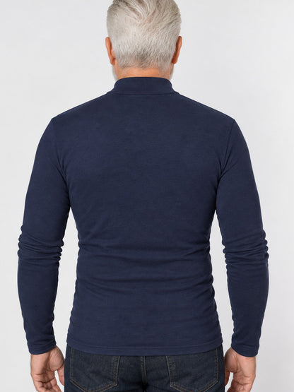 Men's Slim Fit Mock Turtleneck Top – Sleek, Stretchy, Modern Everyday Essential