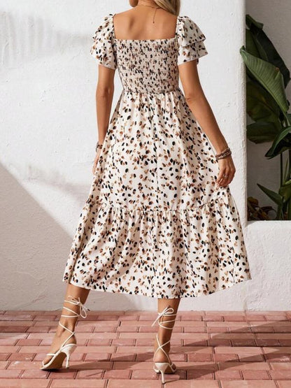 🌈2026 Summer Hot Sale 50% OFF!✨Square Neck Floral Midi Dress🌸
