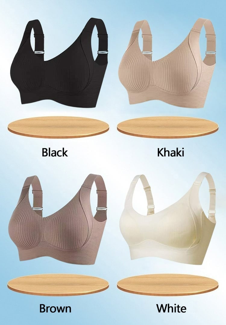 🎁2026 New Arrivals 50% OFF💥Women's Ribbed Push Up Adjustable Wireless Bra🌸