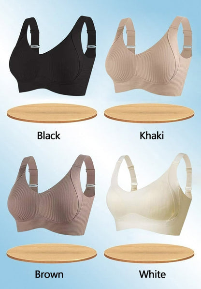 🎁2026 New Arrivals 50% OFF💥Women's Ribbed Push Up Adjustable Wireless Bra🌸
