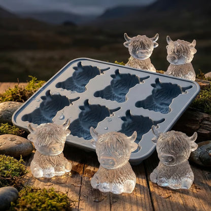 BUY1 GET 1 FREE!!🐮 Mini Highland Cow Ice Cube Mold – Cute 3D Ice for Drinks, Parties & Gifts