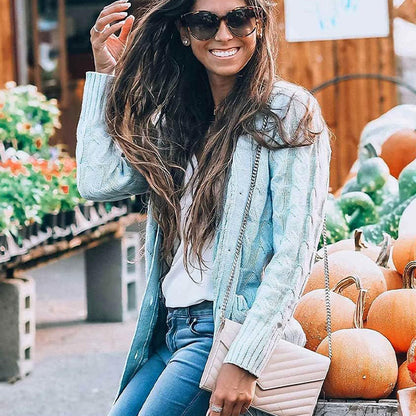Women's Autumn Midi-Length Knit Sweater 🧥 – Layers Over Tees/Under Coats, Ideal for Office & Brunch Gatherings 💼