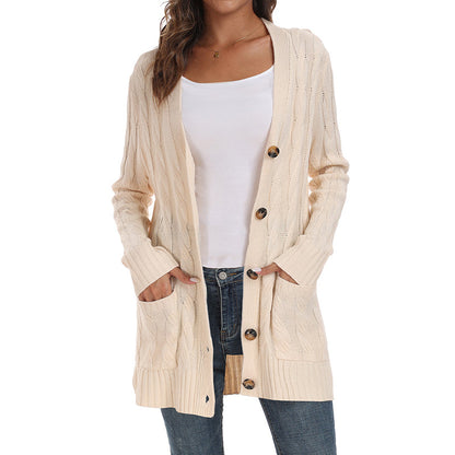 Women's Autumn Midi-Length Knit Sweater 🧥 – Layers Over Tees/Under Coats, Ideal for Office & Brunch Gatherings 💼