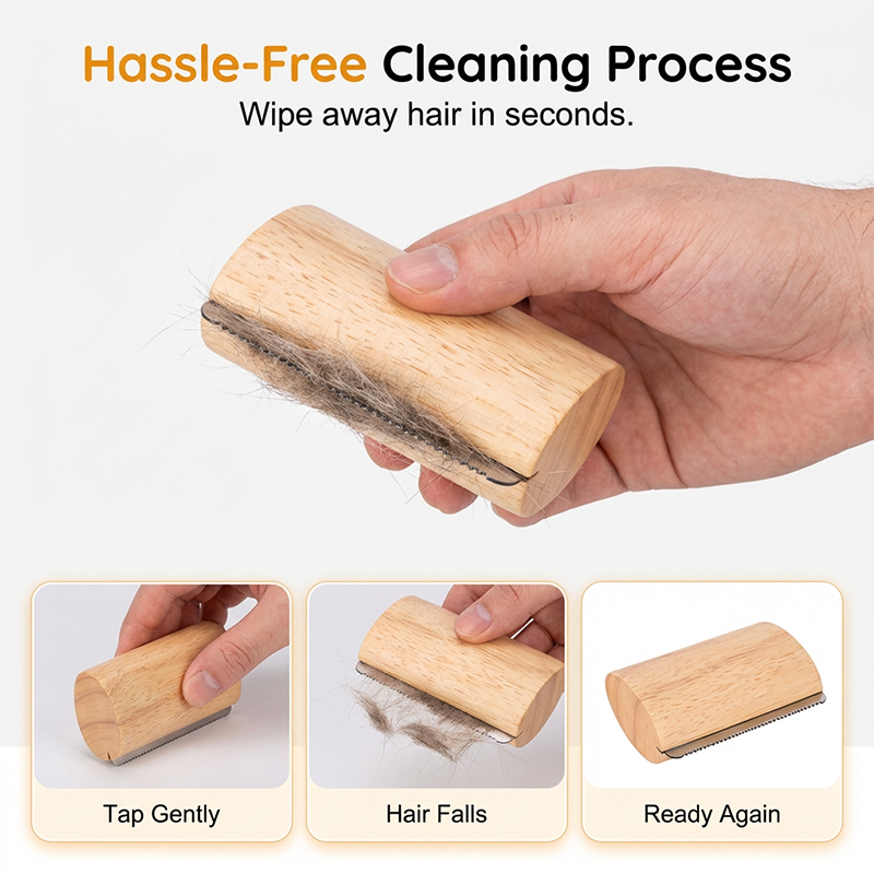 🥳2026 HOT SALE🥳💞50K+ SOLD!🐕🦴50% OFF! Gentle Deshedding Brush – No pulling, no pain. Ergonomic wooden handle. Removes undercoat & dander. Perfect for anxious or sensitive pets. A calm grooming session. 🌿💚