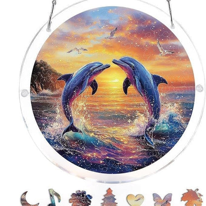 🔥LAST DAY 49% OFF ☀️ 🧩Acrylic 80 Pcs Puzzle✨Suncatcher Hanging Ornament