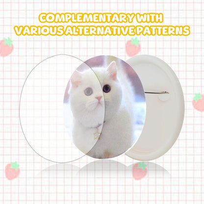✨Hot Sale🔥Pin Badge Maker Machine with 48Pcs Badge and 48 Circle Cutters and Picture, Ideal DIY Kit