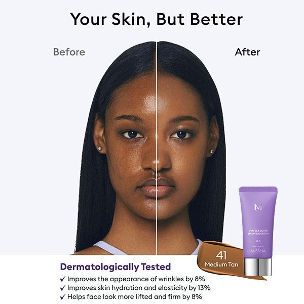 [MISSHA Official] M Perfect Cover Serum BB Cream - Bifida Ferment Lysate Serum-Infused BB Cream