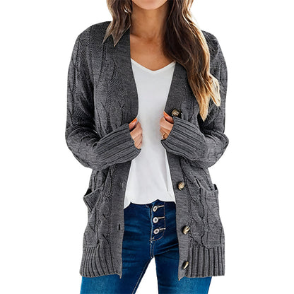 Women's Autumn Midi-Length Knit Sweater 🧥 – Layers Over Tees/Under Coats, Ideal for Office & Brunch Gatherings 💼