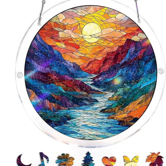 🔥LAST DAY 49% OFF ☀️ 🧩Acrylic 80 Pcs Puzzle✨Suncatcher Hanging Ornament