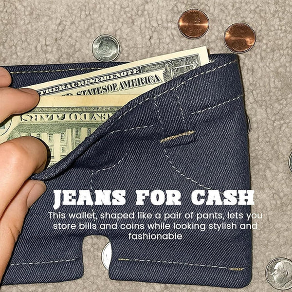 🔥Hot Sale 68% Off🎁Stylish Creative Mini Jeans-Shaped Wallet