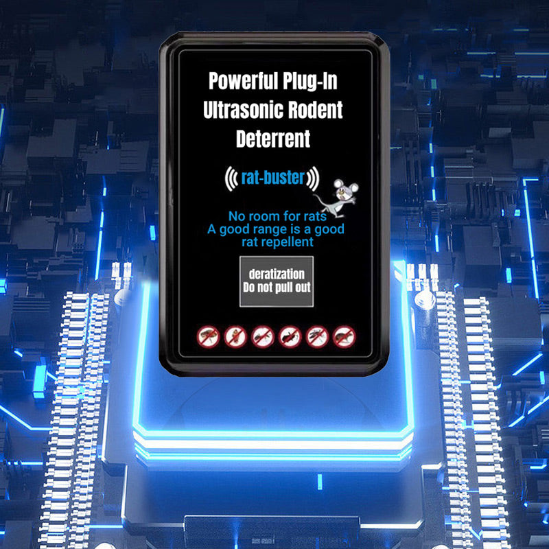 🐭 BUY 1 GET 1 FREE! 🔌 Ultrasonic Rodent Deterrent - Drives Away Mice/Rats with High-Frequency Sound, Safe for Pets/Kids, Covers 1200 sq ft 🏠✨