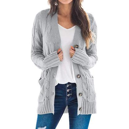 Women's Autumn Midi-Length Knit Sweater 🧥 – Layers Over Tees/Under Coats, Ideal for Office & Brunch Gatherings 💼