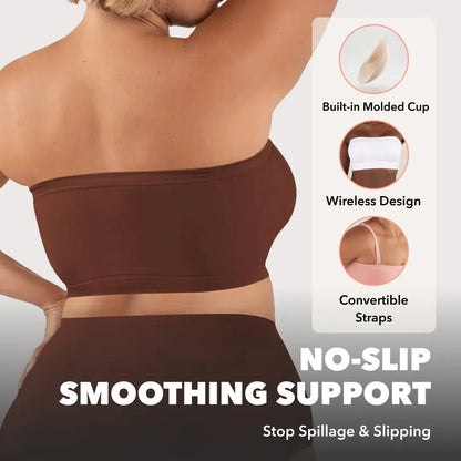 ⏳⏳LAST DAY SALE ONLY ￡10.99!!🔥Convertible Strapless Bandeau Bra with Wireless Comfort, Anti-Slip Grip & Removable Straps