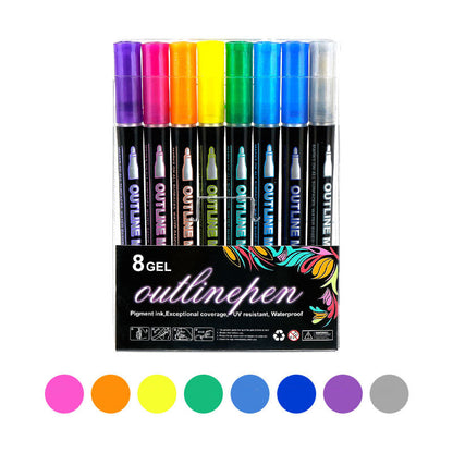 🎅Christmas Gift idea £6.99!!⚡50K+ SOLD!🎁Coloring Lightstick Graffiti Highlighter Pens