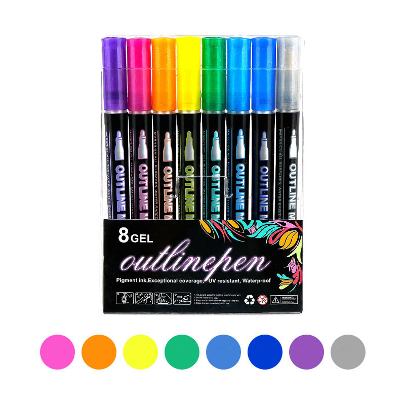 🎅Christmas Gift idea £6.99!!⚡50K+ SOLD!🎁Coloring Lightstick Graffiti Highlighter Pens