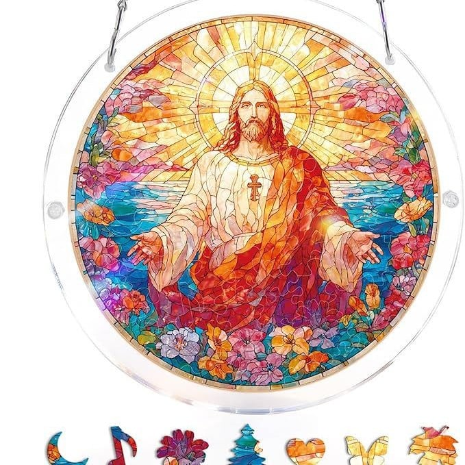 🔥LAST DAY 49% OFF ☀️ 🧩Acrylic 80 Pcs Puzzle✨Suncatcher Hanging Ornament