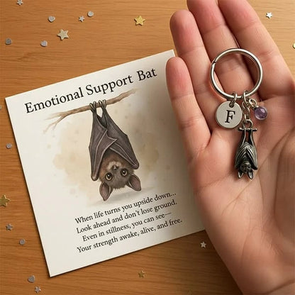 ❤️Buy 1 Get 1 Free🎁🦇Emotional Support Bat Inspirational Keychain