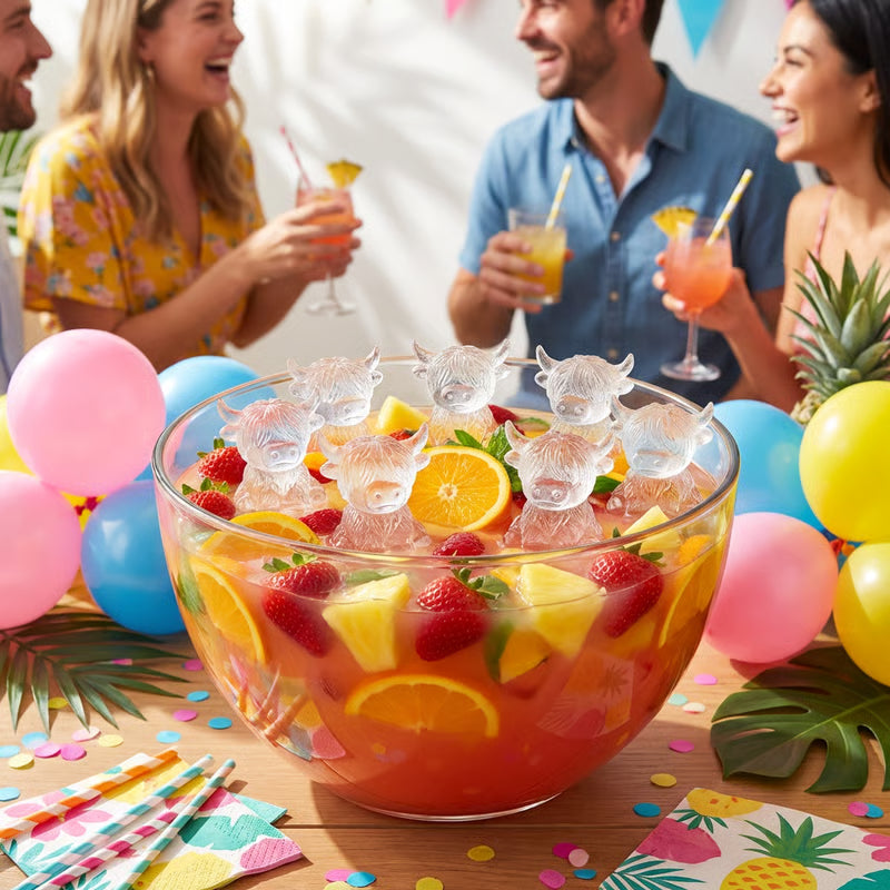 ⏳LAST DAY BUY1 GET 1 FREE!!🐮 Mini Highland Cow Ice Cube Mold – Cute 3D Ice for Drinks, Parties & Gifts