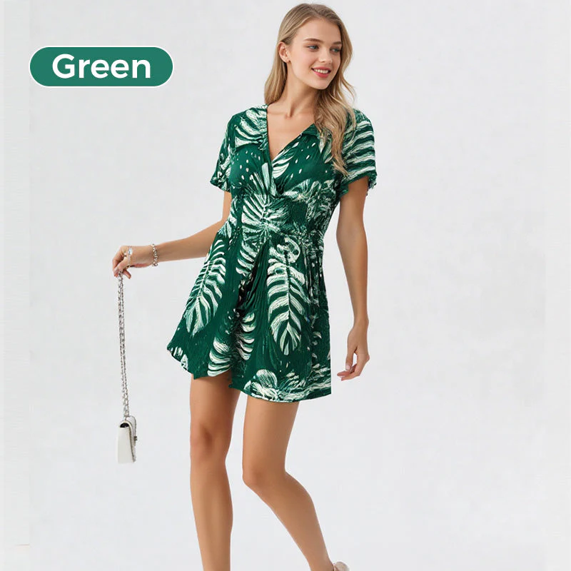 🌸Up to 40% off🔥Casual Floral Polka Dot Pocket Rompers