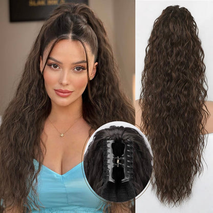 🌸LAST DAY PROMOTION - 50%OFF🌸Curly Wavy Frizzy Hair Extension with Ponytail