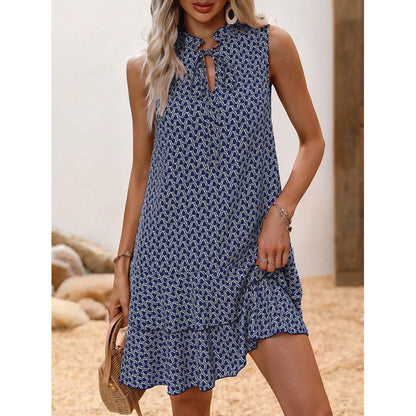 ⏳ Limited-Time 50% OFF ⏰ Women's Geometric Print Bow Dress – Modern Art-Inspired Print, Feminine Bow Detail & Flattering Silhouette 💃✨