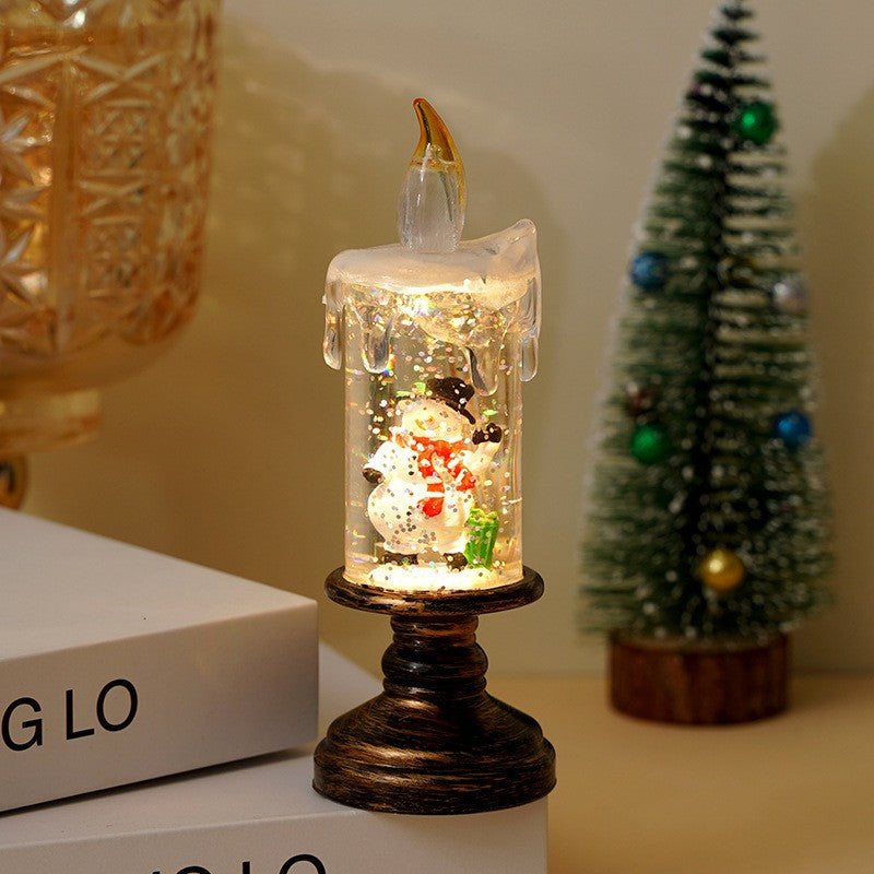 🎄Christmas Sales 60% OFF🎉Battery Operated Lighted Christmas Snow Globe Candle