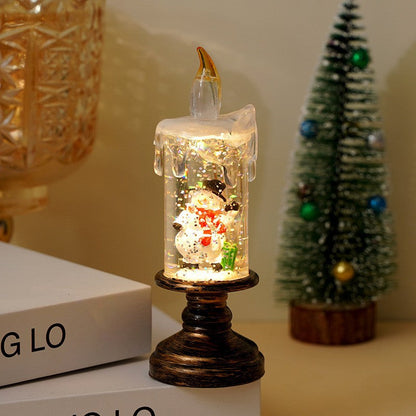 🎄Christmas Sales 60% OFF🎉Battery Operated Lighted Christmas Snow Globe Candle