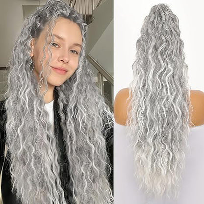 🌸LAST DAY PROMOTION - 50%OFF🌸Curly Wavy Frizzy Hair Extension with Ponytail