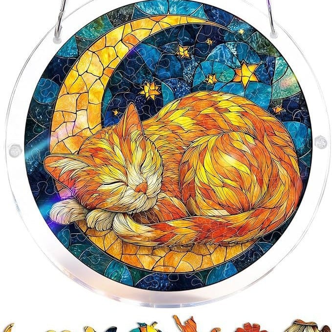 🔥LAST DAY 49% OFF ☀️ 🧩Acrylic 80 Pcs Puzzle✨Suncatcher Hanging Ornament