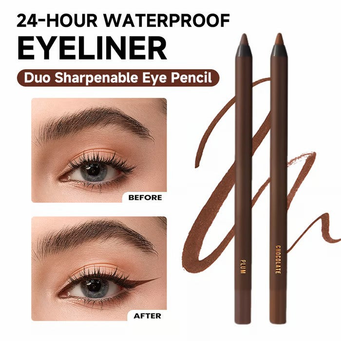 🎁Last Day Buy 1 Get 1 Free🔥-🌟24 HR Waterproof Eyeliner Duo Sharpenable Eye Pencil💦
