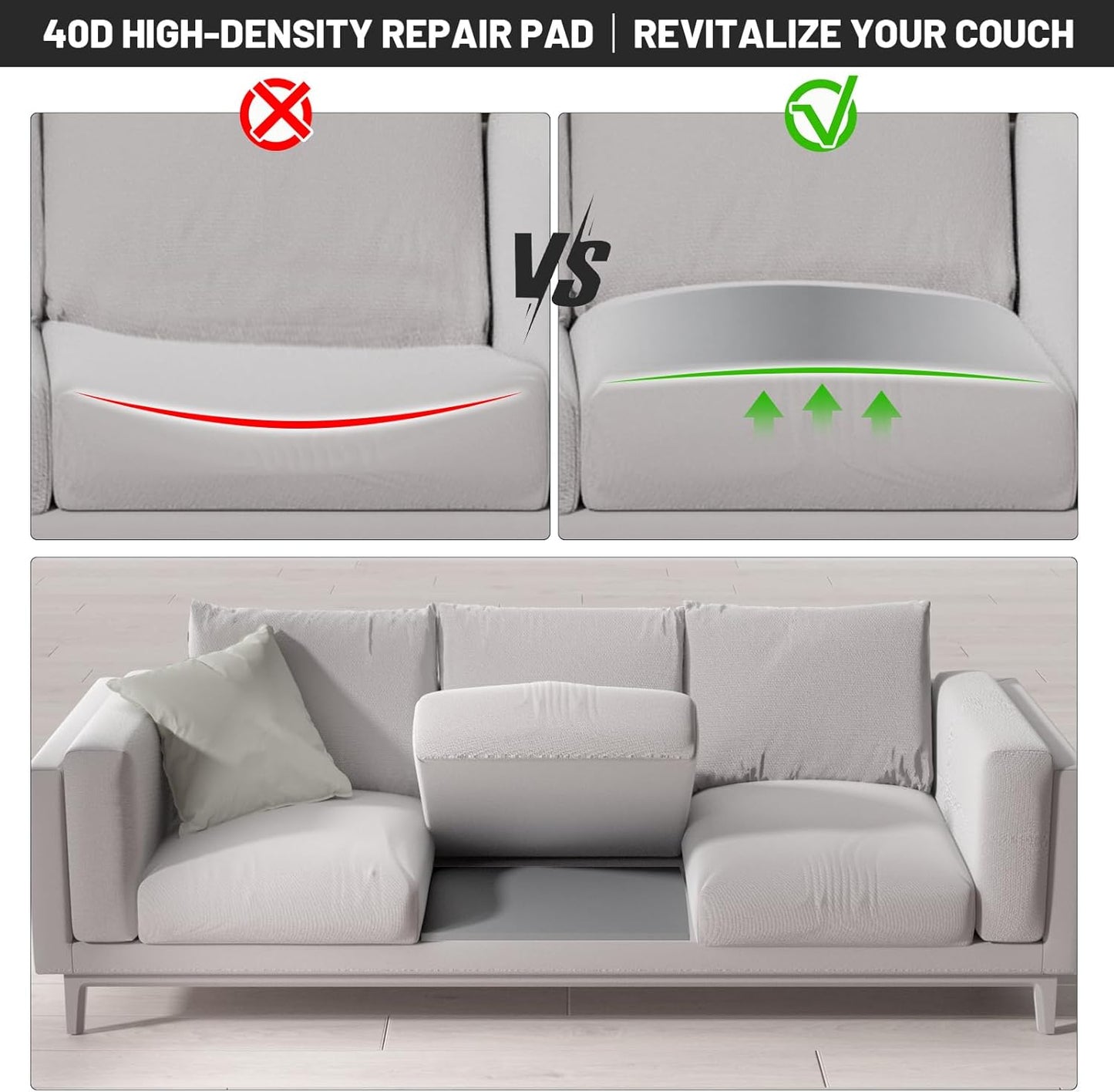 ⏰LAST DAY SPECIAL PRICE⚡🛋️Couch Cushion Support For Sagging Seat