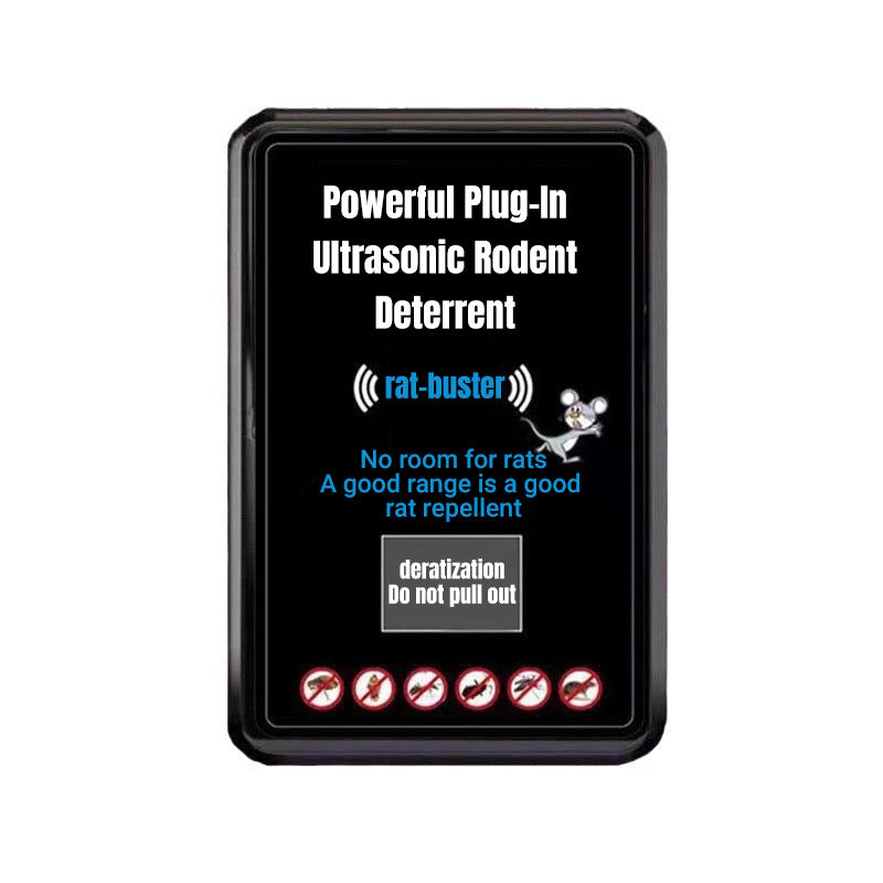 🐭 BUY 1 GET 1 FREE! 🔌 Ultrasonic Rodent Deterrent - Drives Away Mice/Rats with High-Frequency Sound, Safe for Pets/Kids, Covers 1200 sq ft 🏠✨