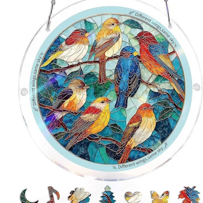 🔥LAST DAY 49% OFF ☀️ 🧩Acrylic 80 Pcs Puzzle✨Suncatcher Hanging Ornament