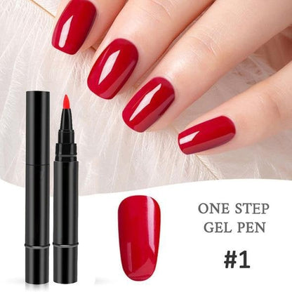 💅🌟 Limited Time Buy 1 Get 1 Free ! ✨One Step Nail Gel Pen🎨Free handheld mini UV nail lamp💡