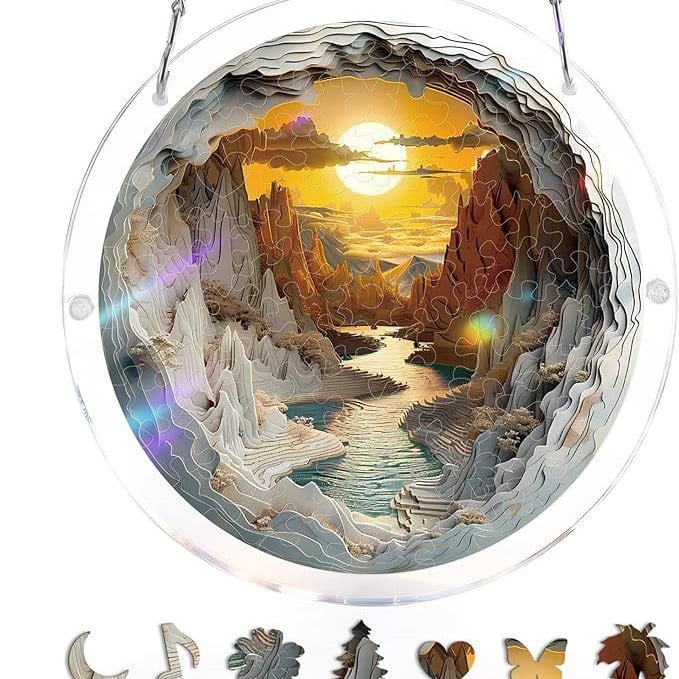 🔥LAST DAY 49% OFF ☀️ 🧩Acrylic 80 Pcs Puzzle✨Suncatcher Hanging Ornament